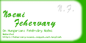 noemi fehervary business card